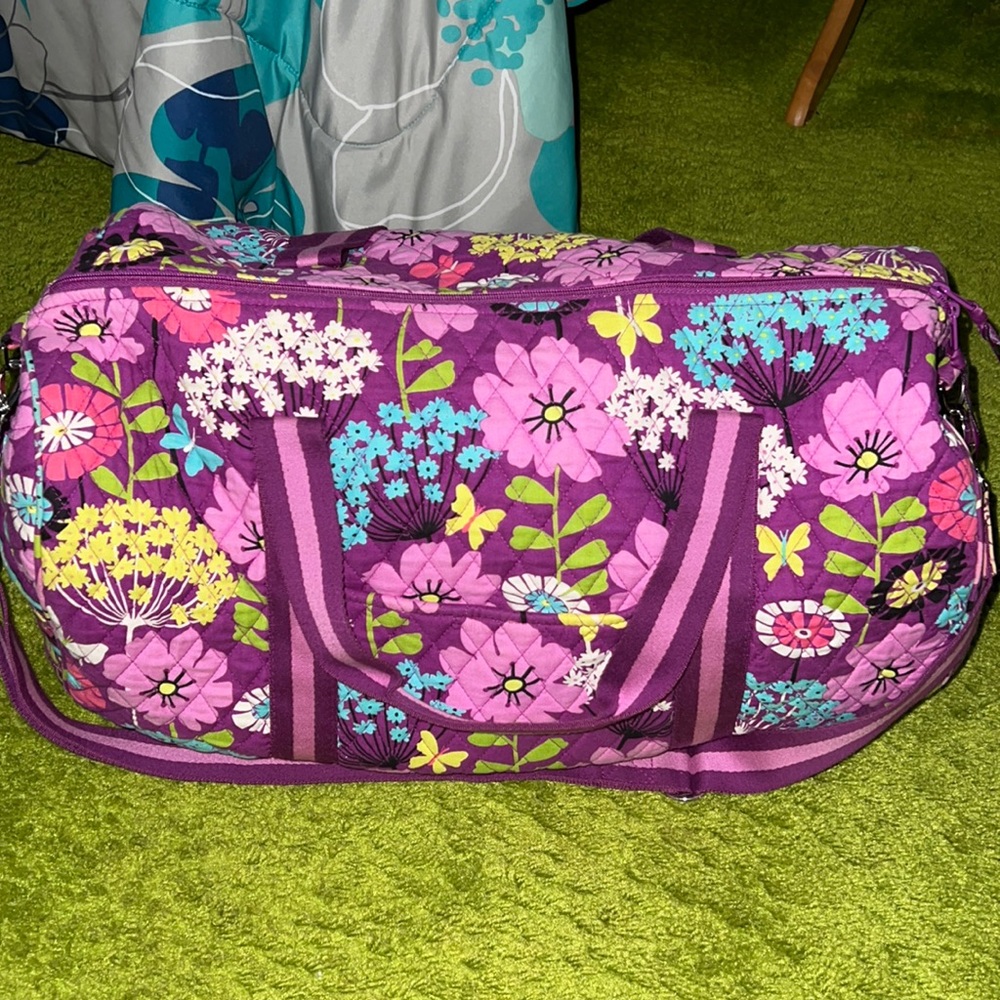 Vera Bradley pink weekender bag